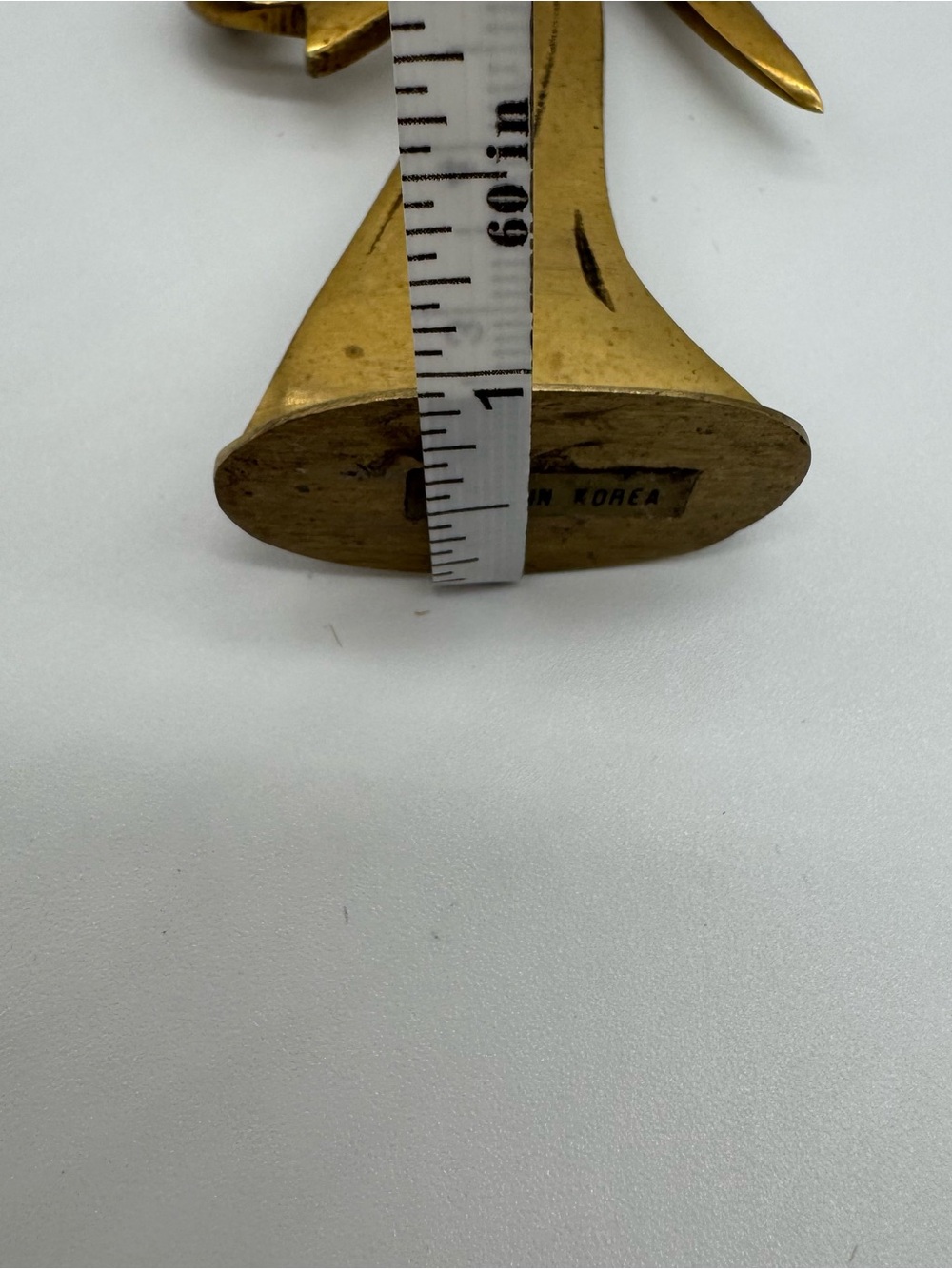 Vintage Mid Century Brutalist Solid Brass Angel Candle Holders Made in Korea - Picture 8 of 8